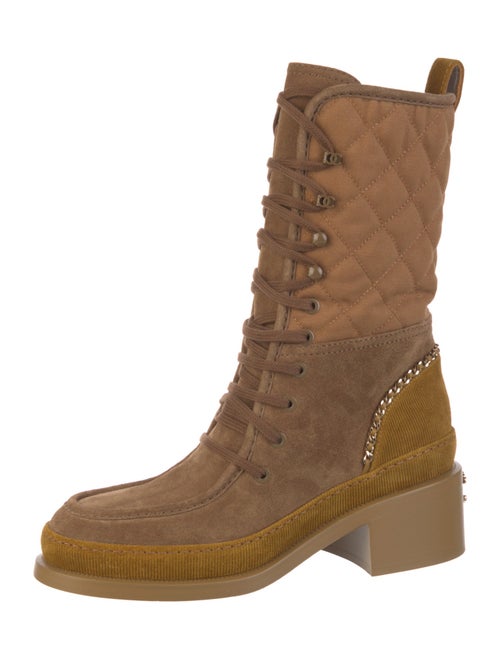 Chanel 2024 Interlocking CC Logo Lace-Up Boots