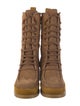 Chanel 2024 Interlocking CC Logo Lace-Up Boots