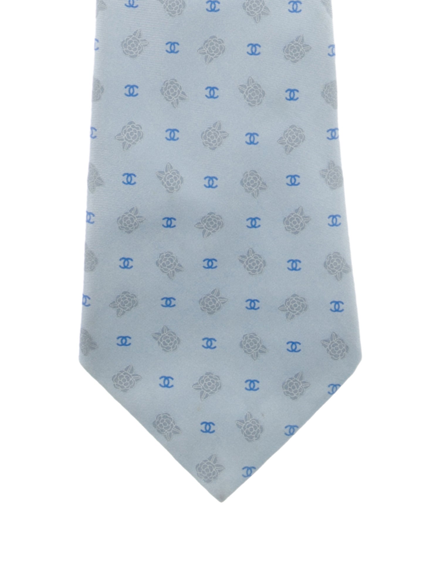Chanel Silk CC Camellia Tie