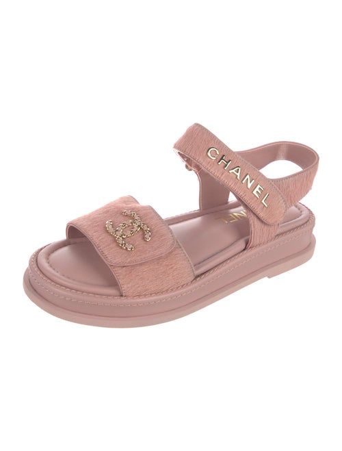 Chanel 2024 Interlocking CC Logo Sandals