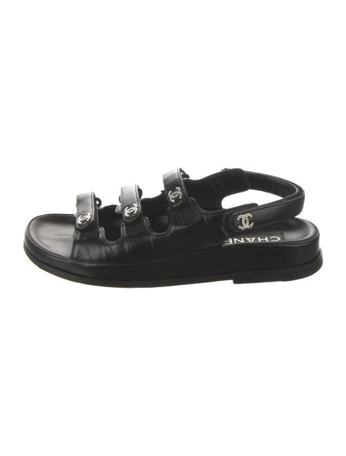 Chanel 2024 Interlocking CC Logo Slingback Sandals
