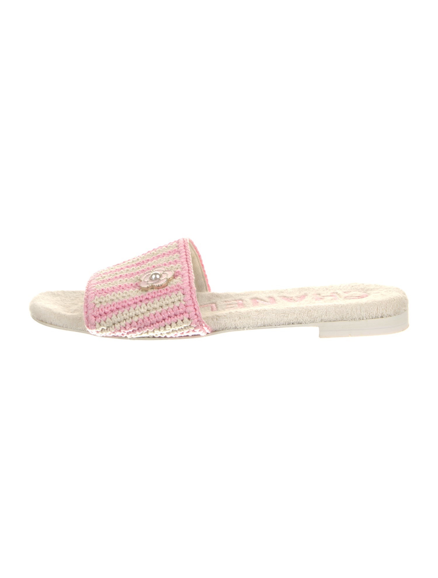 Chanel Interlocking CC Logo Embroidered Accent Espadrilles