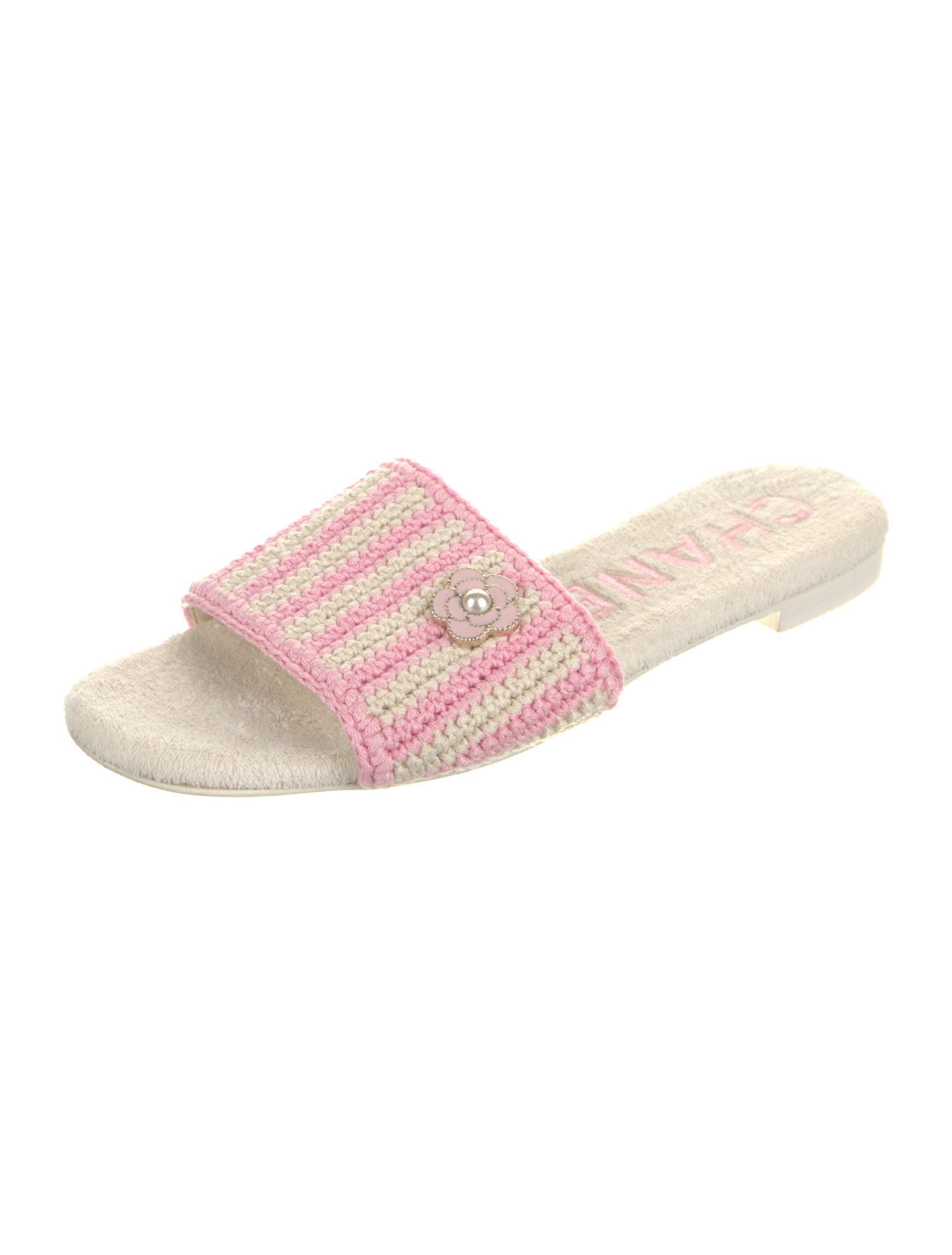 Chanel Interlocking CC Logo Embroidered Accent Espadrilles