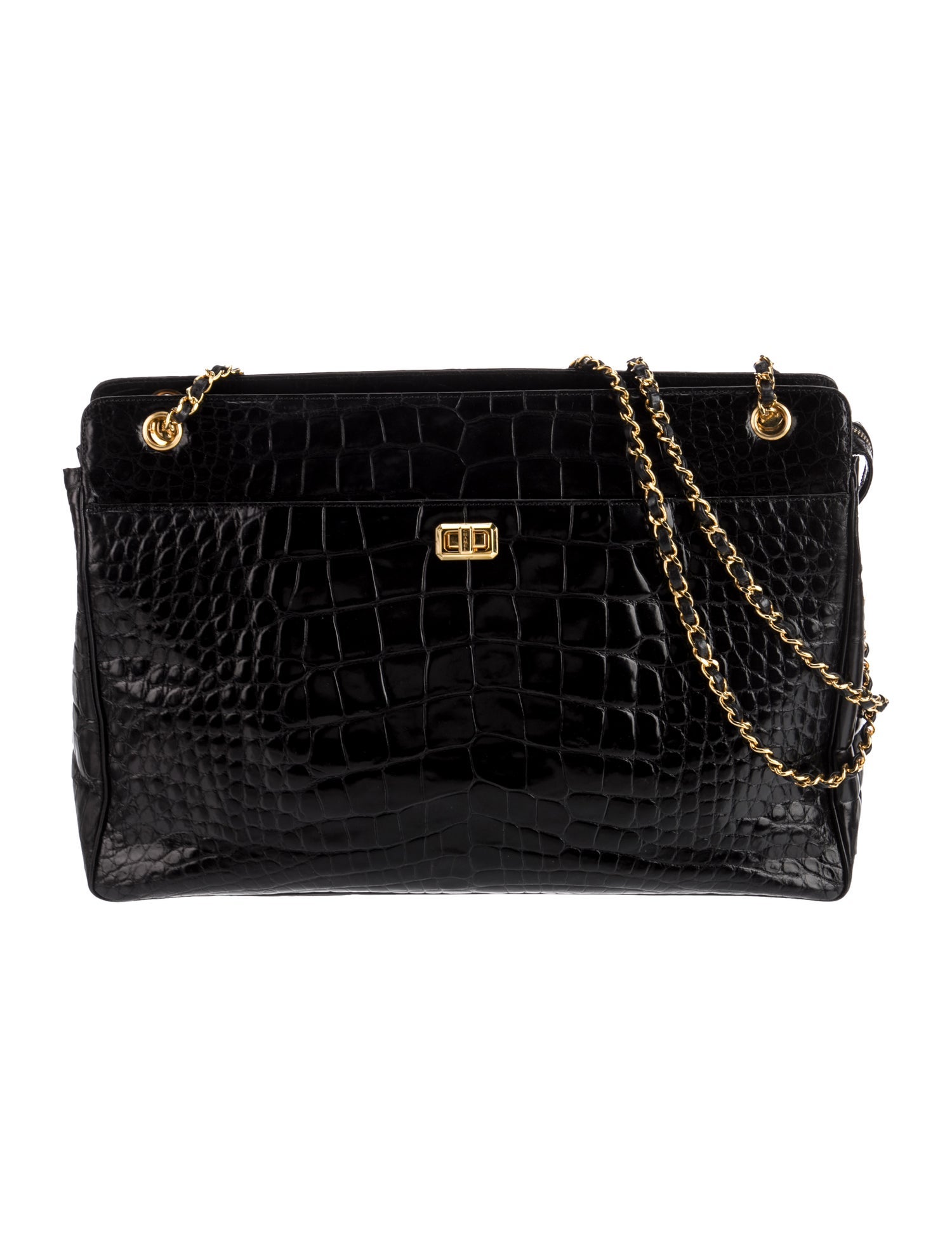 Chanel Crocodile Shopping Tote