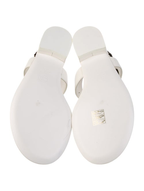 Chanel 2022 Interlocking CC Logo T-Strap Sandals