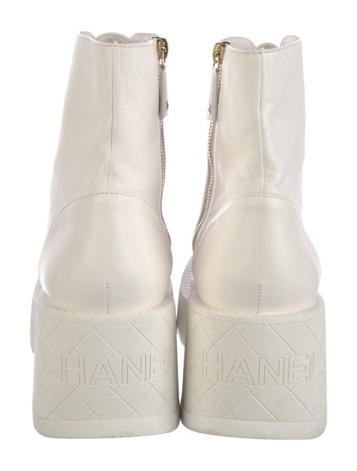 Chanel 2024 Interlocking CC Logo Combat Boots
