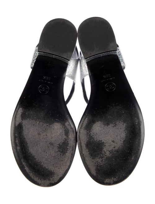 Chanel 2017 Interlocking CC Logo T-Strap Sandals