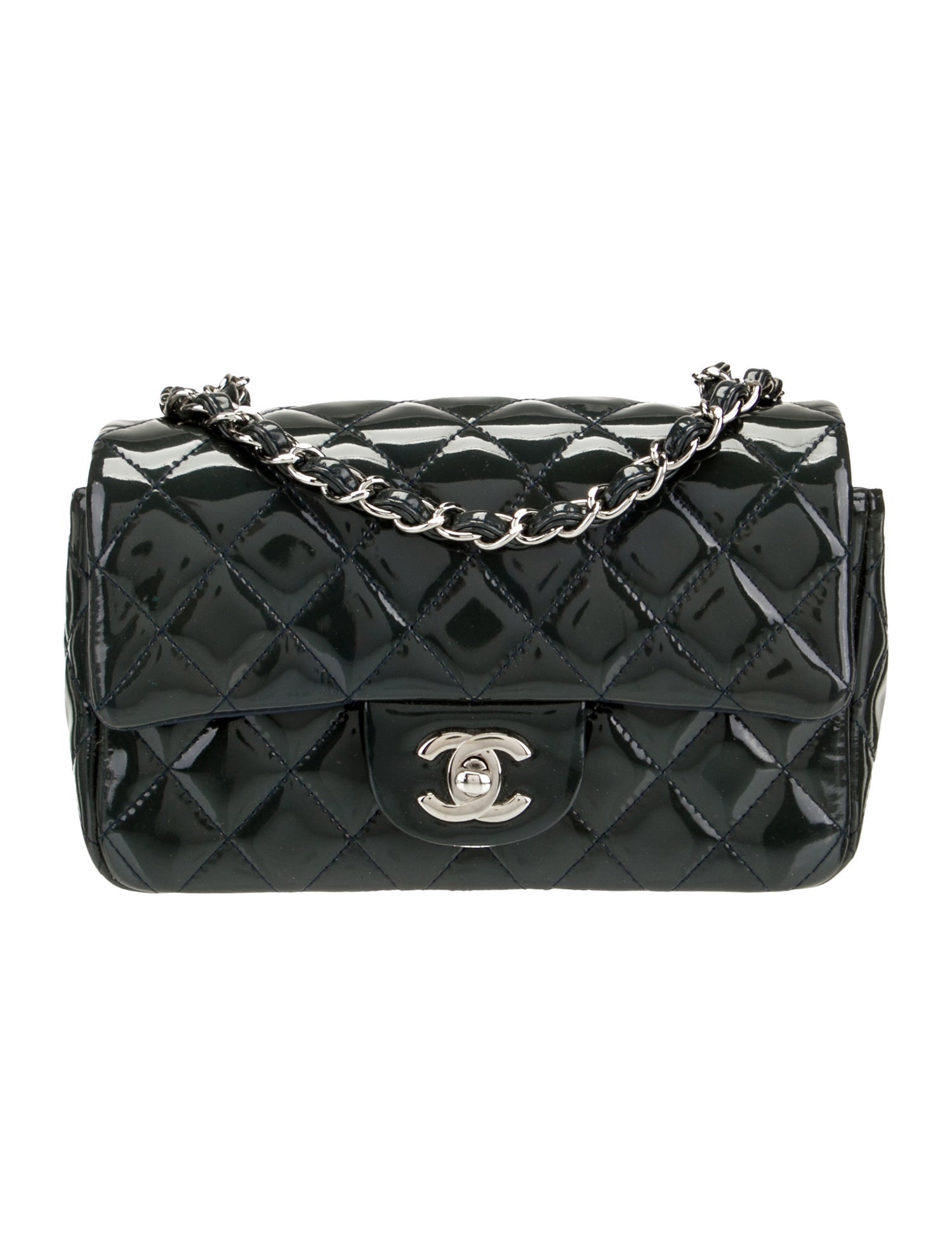 Chanel Classic Patent Rectangular Mini Flap Bag