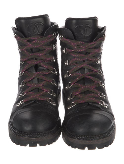 Chanel 2018 Interlocking CC Logo Combat Boots