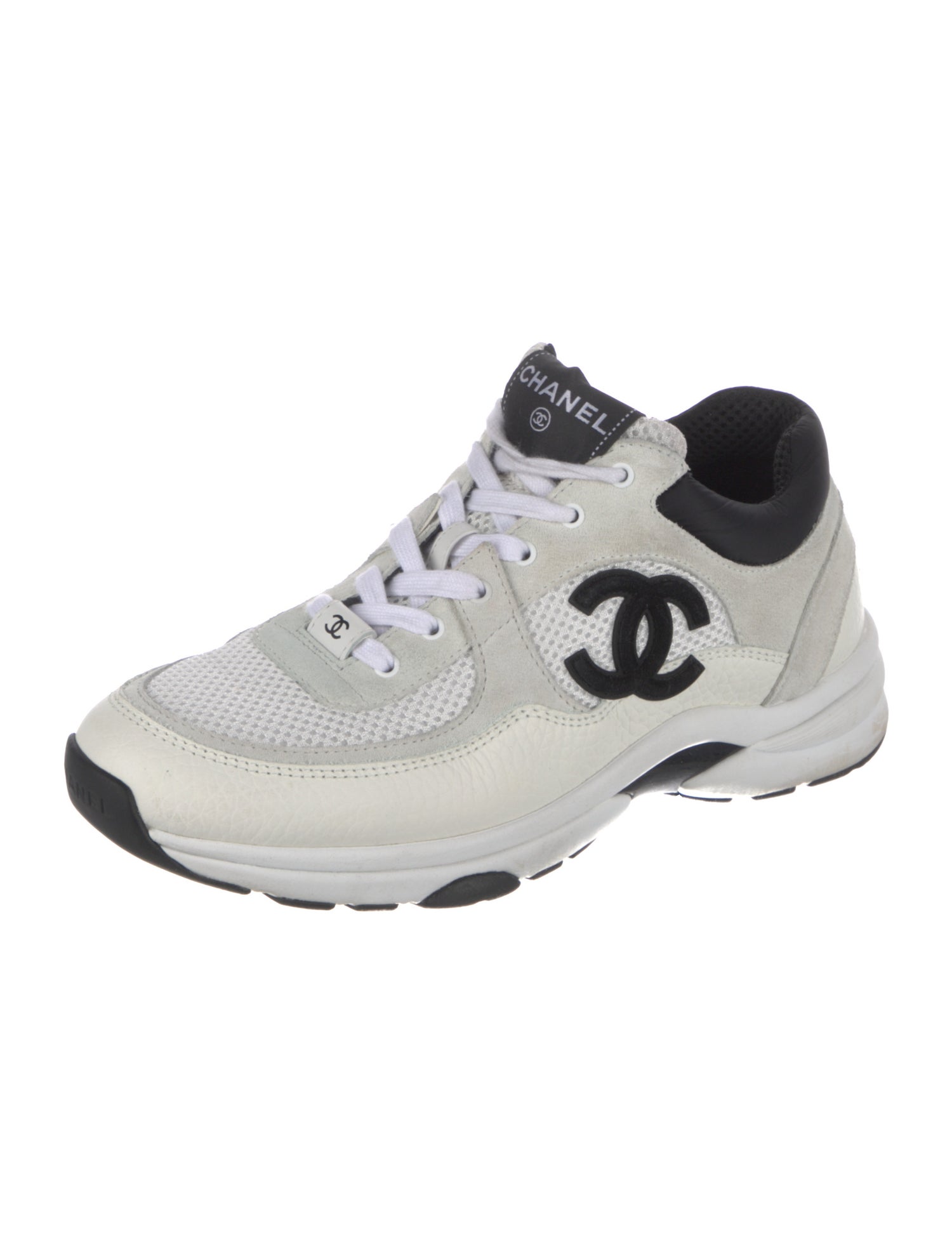 Chanel Interlocking CC Logo Mesh Sneakers
