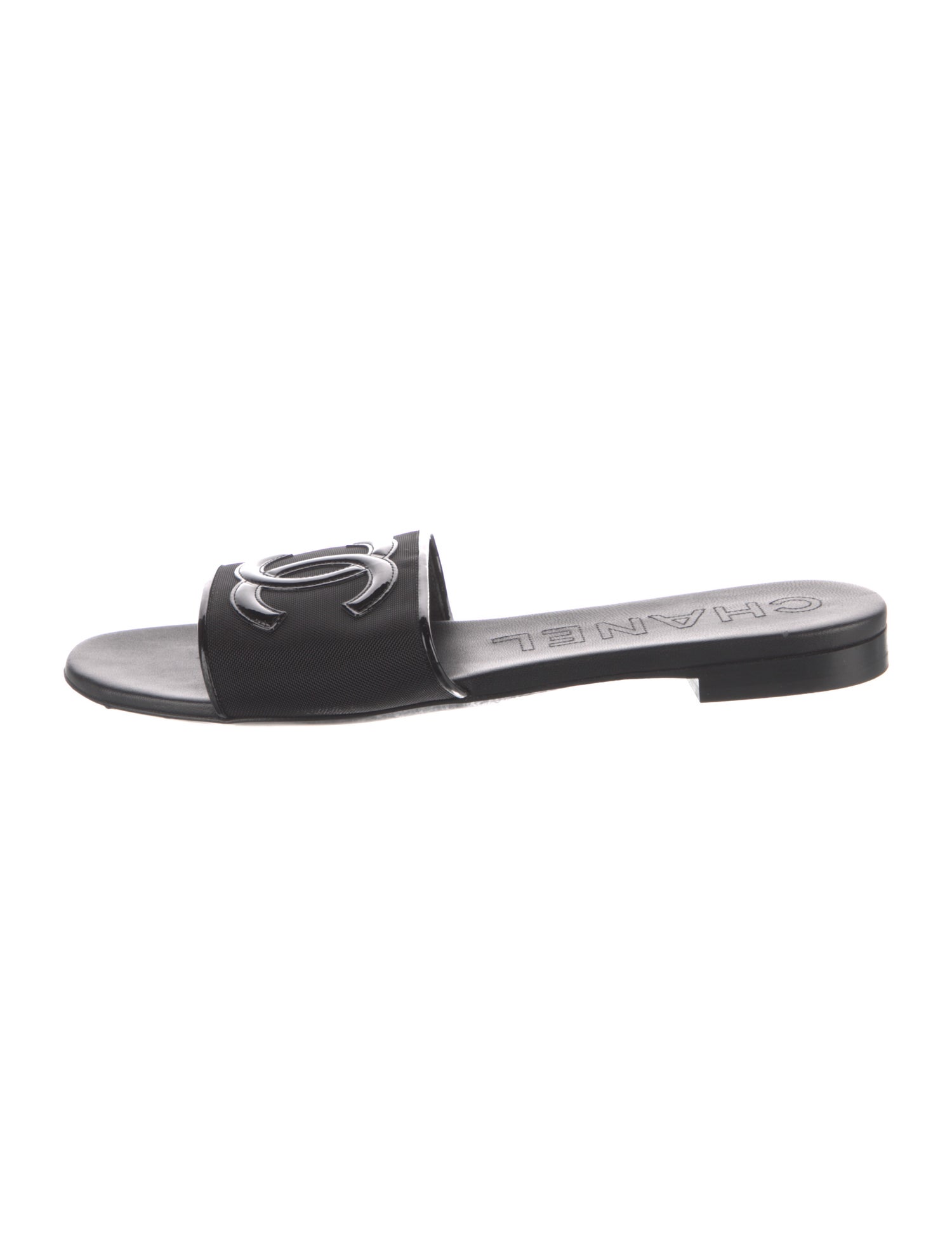 Tory Burch Logan Embellished Slide Sandals - Black Sandals