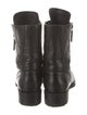 Chanel Interlocking CC Logo Leather Combat Boots