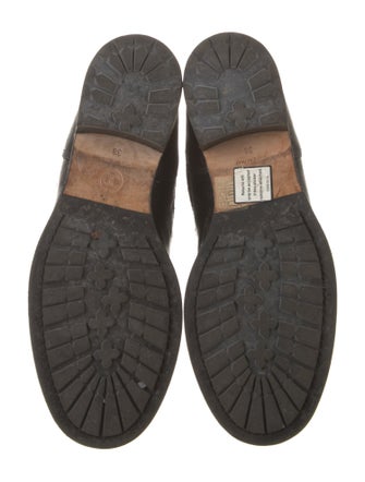 Chanel Interlocking CC Logo Leather Combat Boots