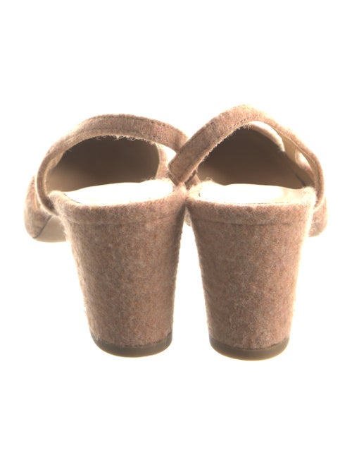 Chanel Interlocking CC Logo Wool Slingback Pumps