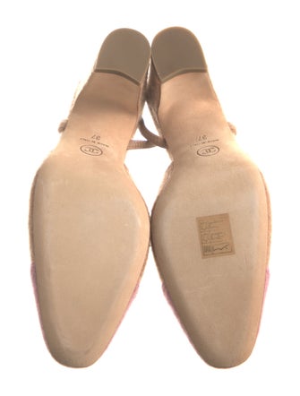 Chanel Interlocking CC Logo Wool Slingback Pumps