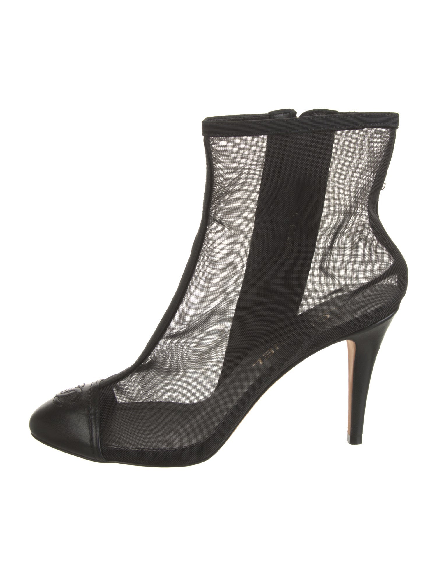 Chanel Interlocking CC Logo Mesh Boots