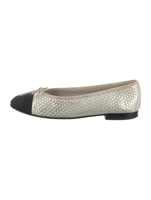 Chanel Interlocking CC Logo Suede Ballet Flats