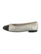 Chanel Interlocking CC Logo Suede Ballet Flats