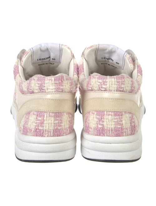 Chanel Interlocking CC Logo Tweed Sneakers