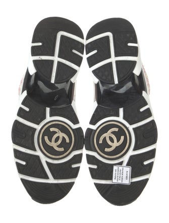 Chanel Interlocking CC Logo Tweed Sneakers