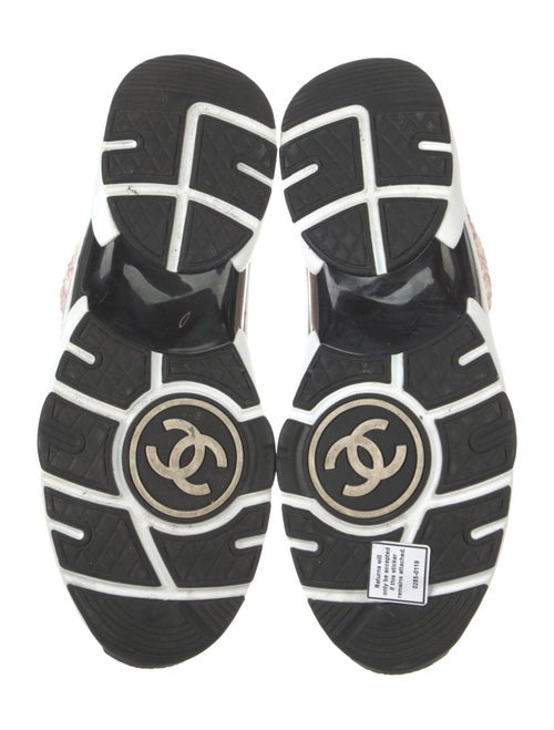 Chanel Interlocking CC Logo Tweed Sneakers