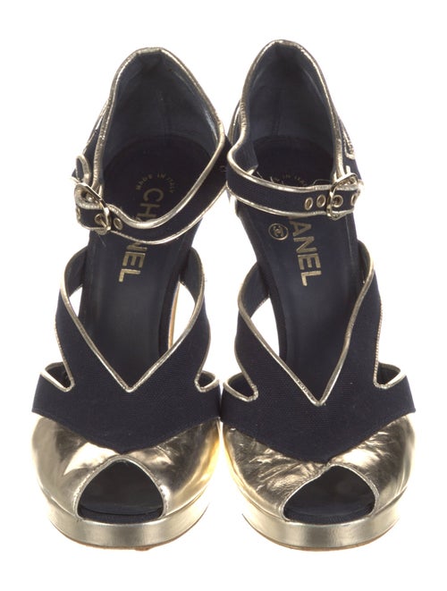Chanel Interlocking CC Logo Canvas D'Orsay Pumps