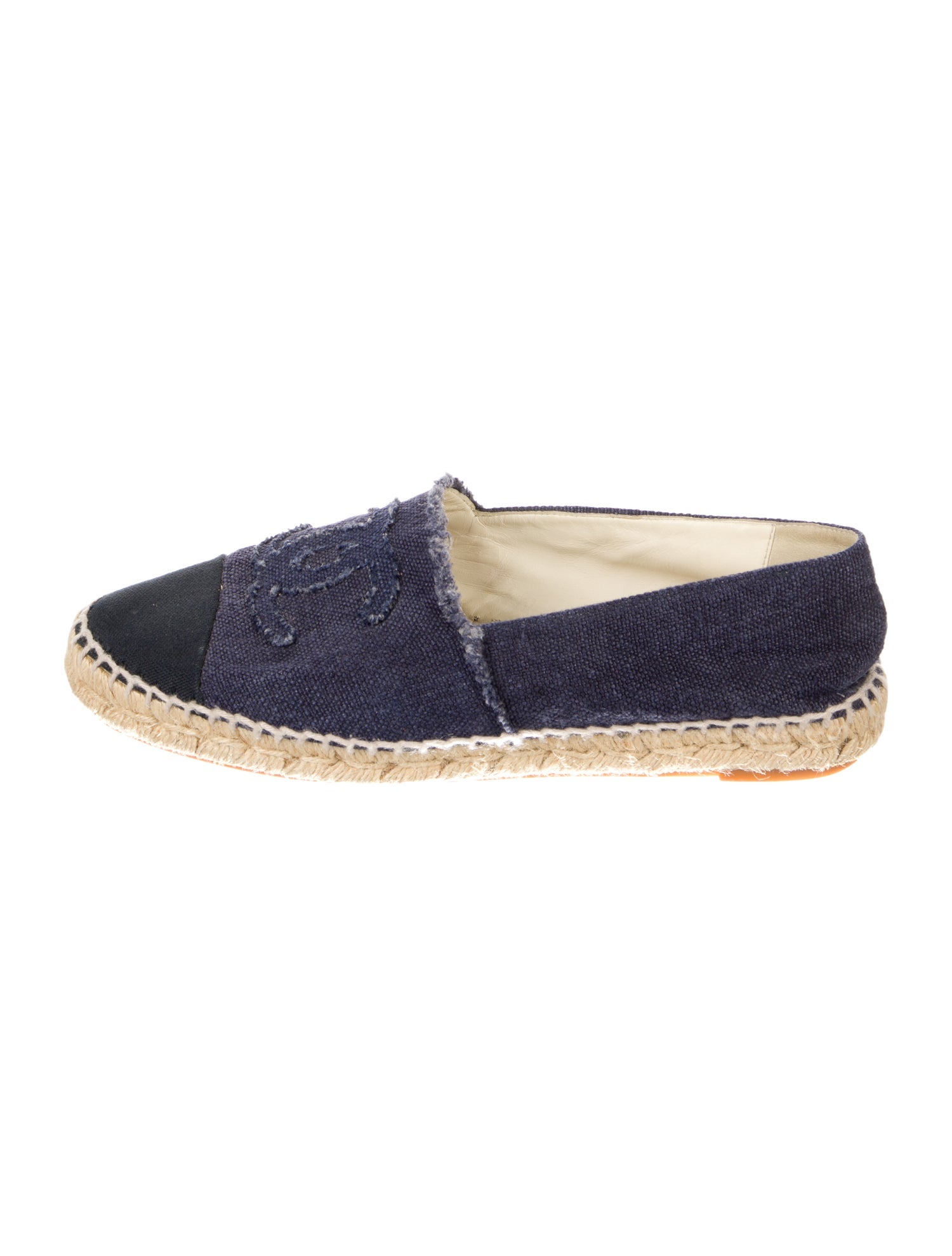 Chanel Interlocking CC Logo Denim Espadrilles