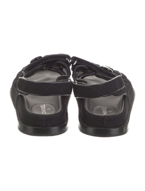 Chanel Interlocking CC Logo Mesh Slingback Sandals