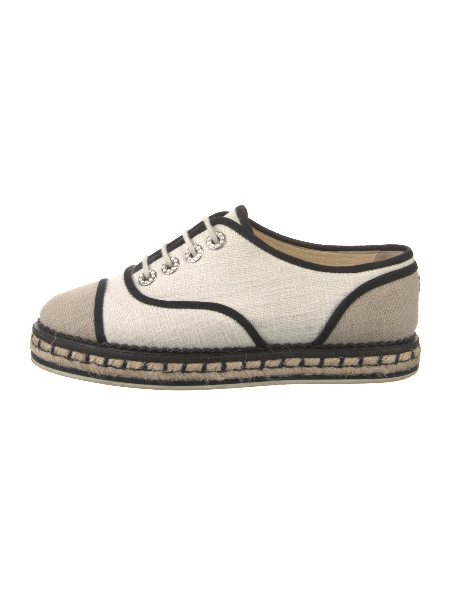 Chanel 2016 Interlocking CC Logo Espadrille Sneakers