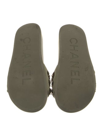 Chanel Interlocking CC Logo Canvas Slides