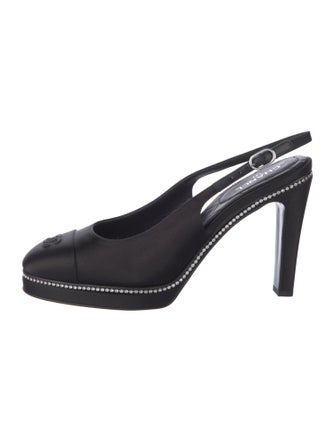 Chanel 2023 Interlocking CC Logo Slingback Pumps