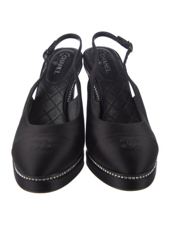 Chanel 2023 Interlocking CC Logo Slingback Pumps
