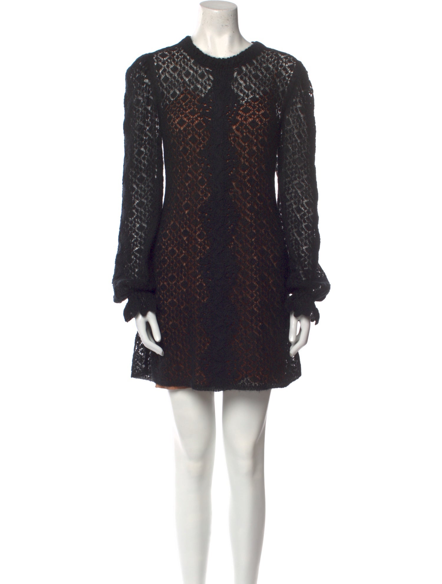 Valentino Virgin Wool Mini Dress - Blue Dresses, Clothing