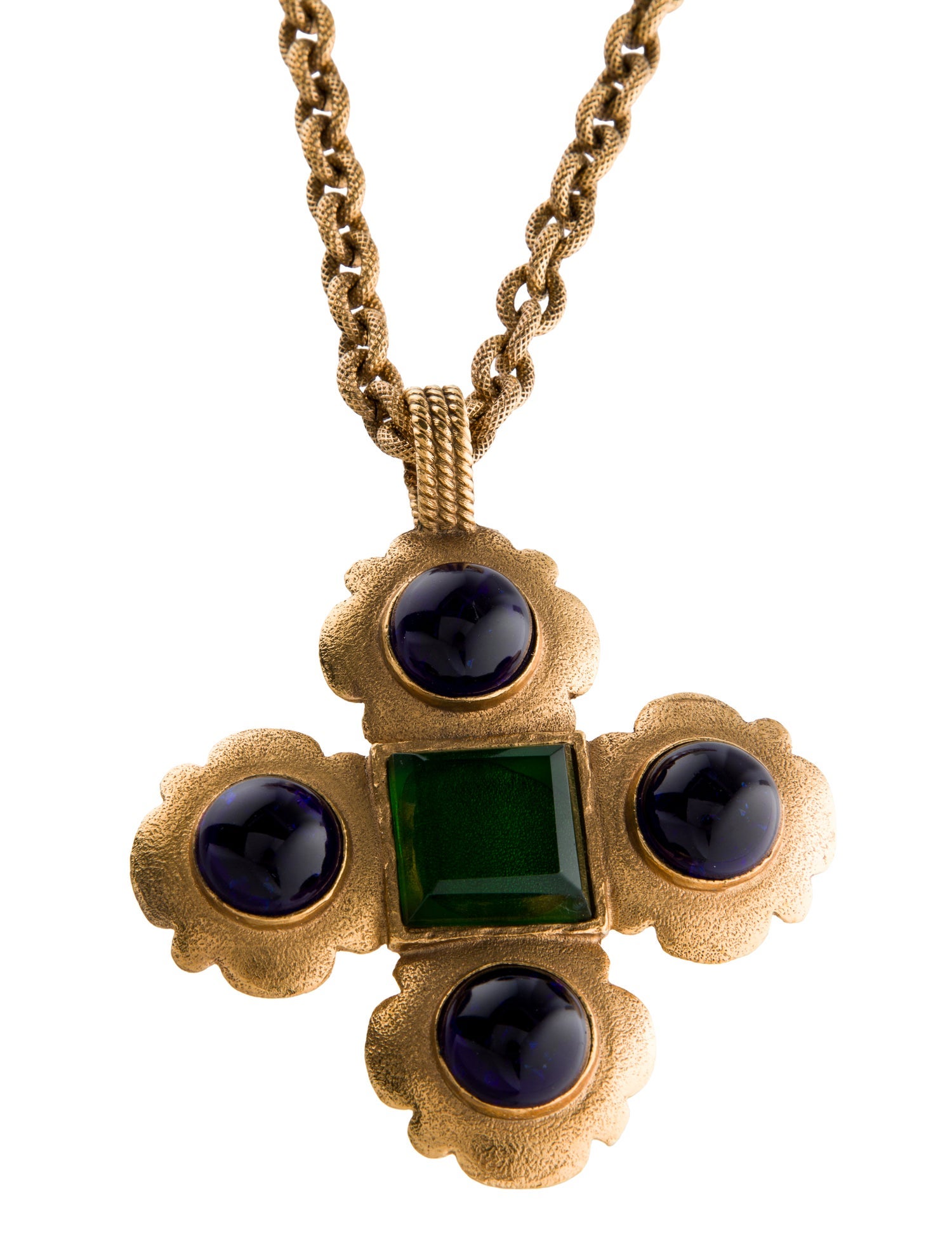 Chanel Locket Pendant Necklace - Gold-Tone Metal Pendant