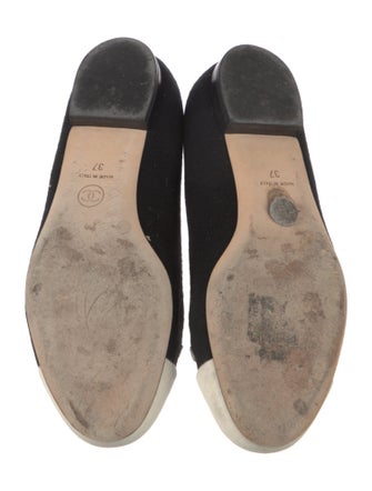 Chanel Interlocking CC Logo Chain-Link Accents Ballet Flats