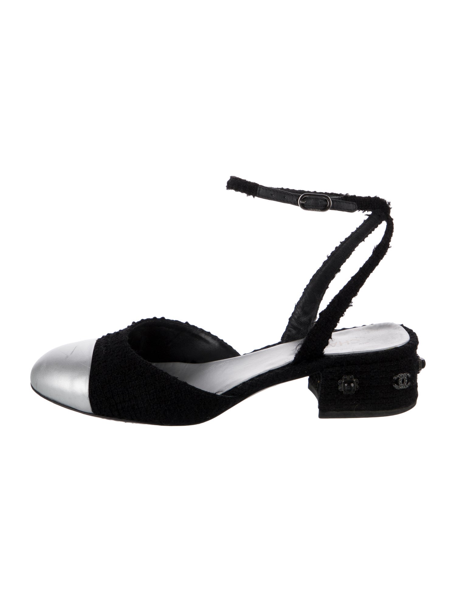 Chanel 2017 Interlocking CC Logo Slingback Pumps