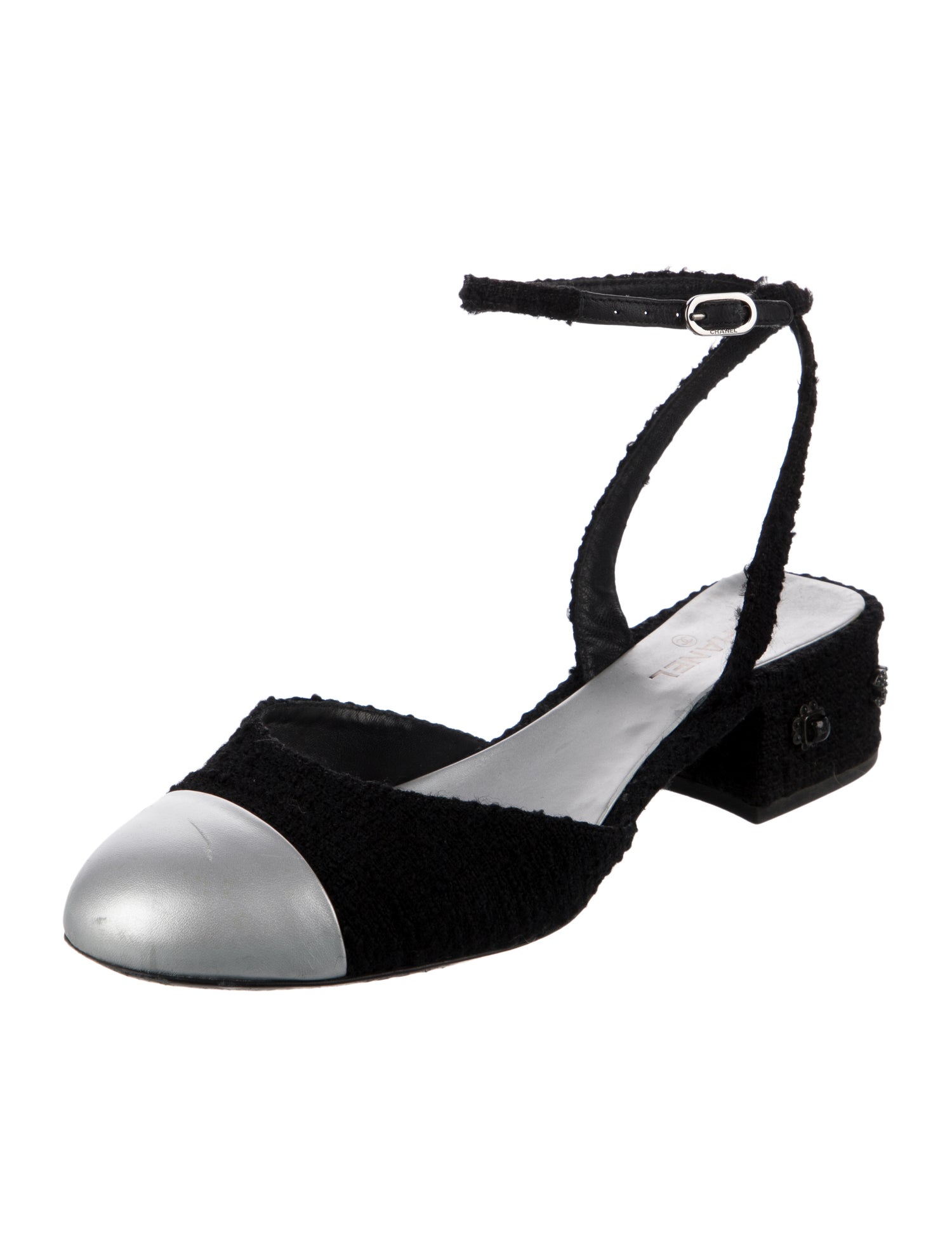 Chanel 2017 Interlocking CC Logo Slingback Pumps