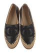 Chanel Interlocking CC Logo Leather Espadrilles