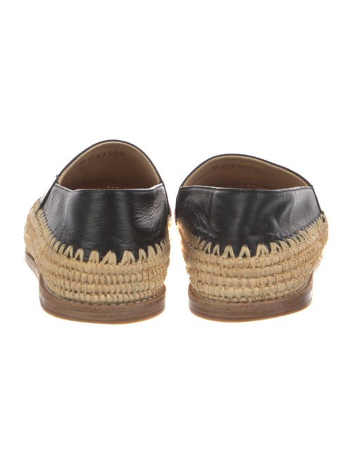 Chanel Interlocking CC Logo Leather Espadrilles