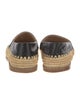 Chanel Interlocking CC Logo Leather Espadrilles