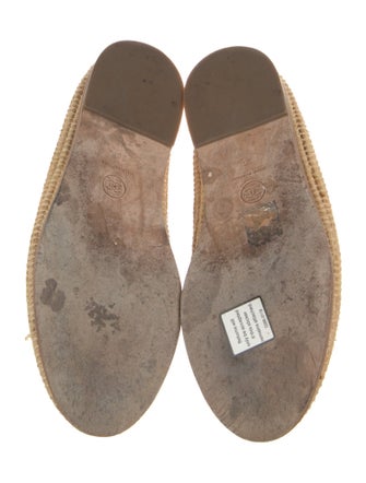 Chanel Interlocking CC Logo Leather Espadrilles