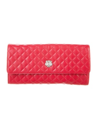 Chanel Quilted Camellia Jewelry Roll Case