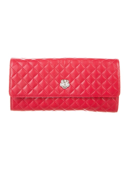 Chanel Quilted Camellia Jewelry Roll Case
