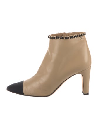 Chanel Interlocking CC Logo Lambskin Boots