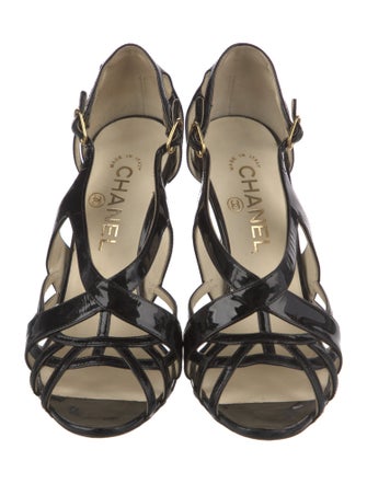 Chanel 2013 Interlocking CC Logo Slingback Sandals
