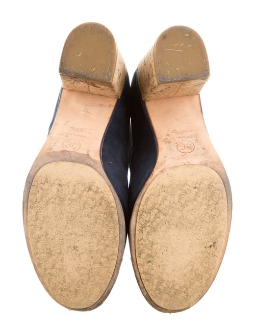 Chanel Interlocking CC Logo Suede Lace-Up Boots