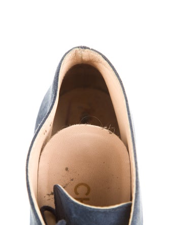 Chanel Interlocking CC Logo Suede Lace-Up Boots