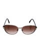 Chanel Camellia Accent Round Sunglasses