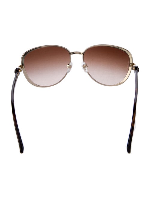 Chanel Camellia Accent Round Sunglasses