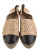 Chanel Interlocking CC Logo Leather Espadrilles
